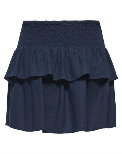 Only - ONLGoa Linen Nederdel - Navy Blazer